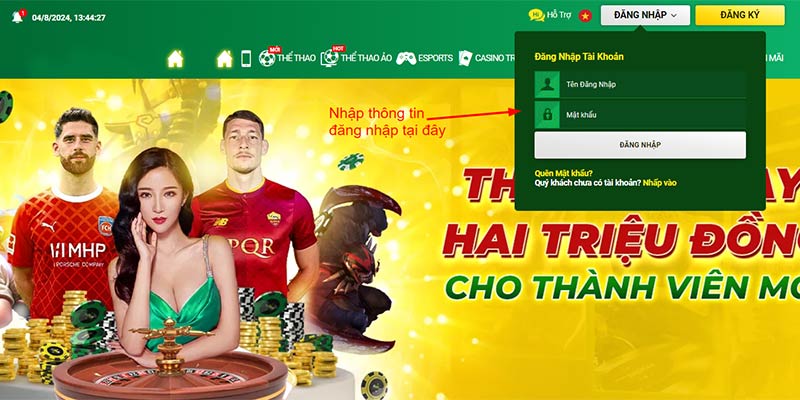 Cách thực hiện Đăng Nhập FB88